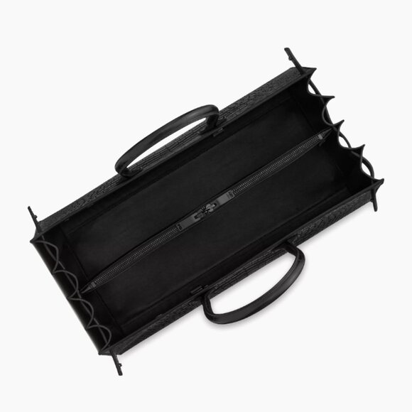 Saint Laurent Calfskin Crocodile Embossed Sac De Jour Large Black - Picture 12 of 12